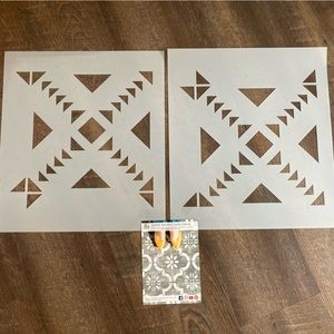Floor stencils for 15 inch square tile